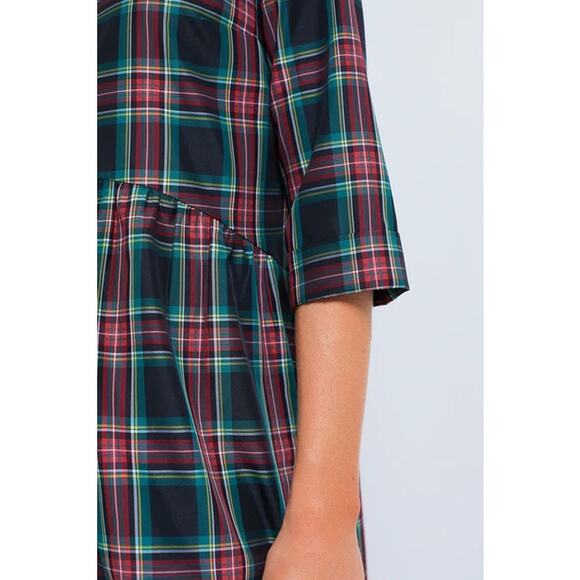 TUCKERNUCK Highland Tartan Royal Shirt Dress NWT Size XS - Picture 4 of 10